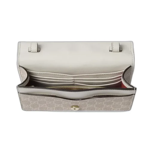 Gg Emblem Wallet With Leather Strap