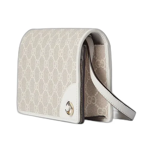 Gg Emblem Wallet With Leather Strap