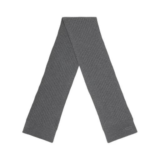 Knit Wool Scarf With Logo