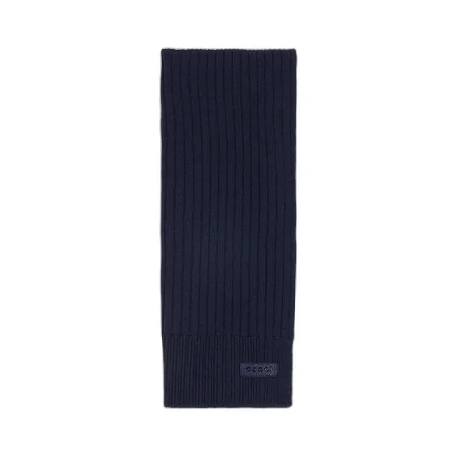 Knit Wool Scarf With Logo