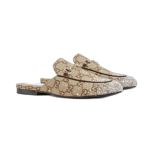 Princetown Slipper With Crystal Horsebit
