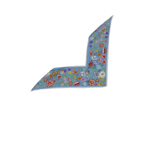 Double G Floral Print Silk Carré