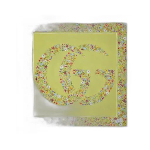 Double G Floral Print Silk Carré