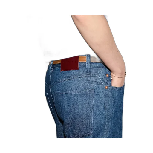 Straight Fit Denim Trousers
