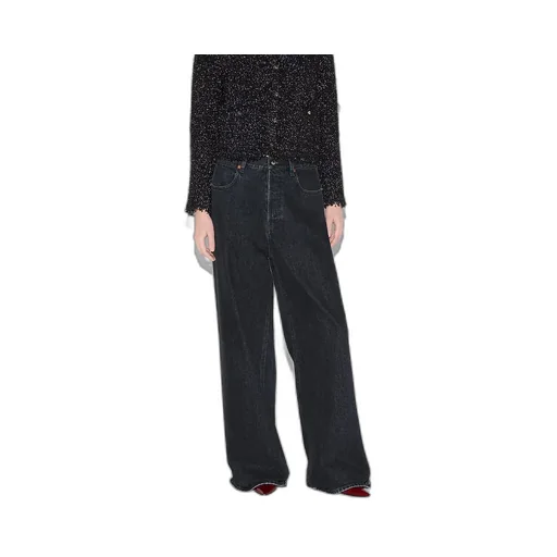 Wide Leg Denim Trouser