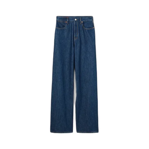 Wide Leg Denim Trousers