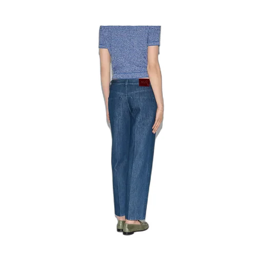 Straight Fit Denim Trousers