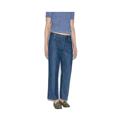Straight Fit Denim Trousers