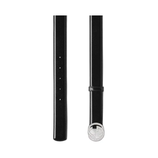 Belt With Interlocking G Engraved Buckle