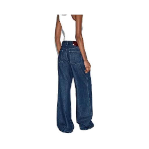 Wide Leg Denim Trousers