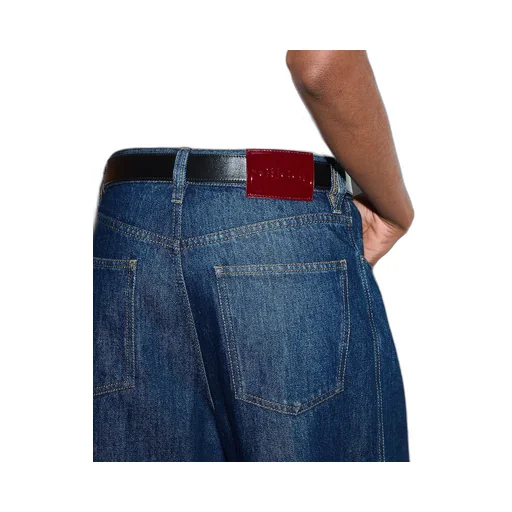 Wide Leg Denim Trousers