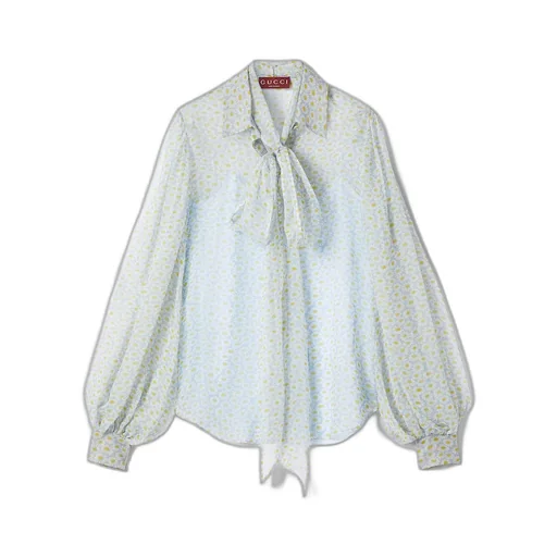 Printed Silk Chiffon Shirt