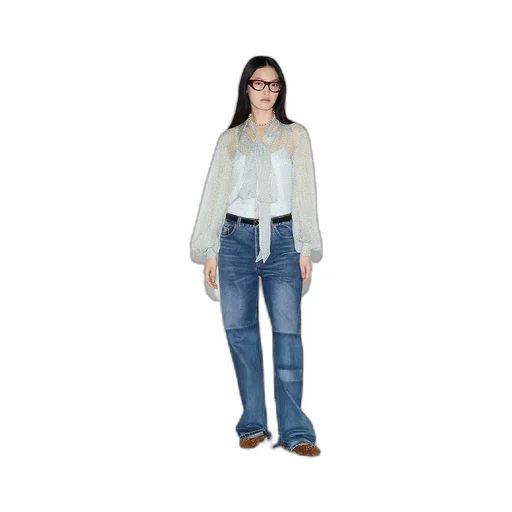 Printed Silk Chiffon Shirt