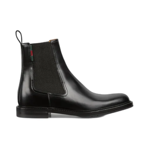 Ankle Boot With Leather Web
