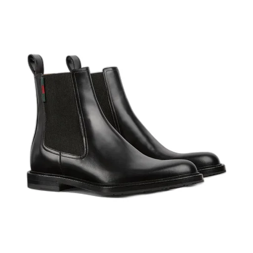 Ankle Boot With Leather Web