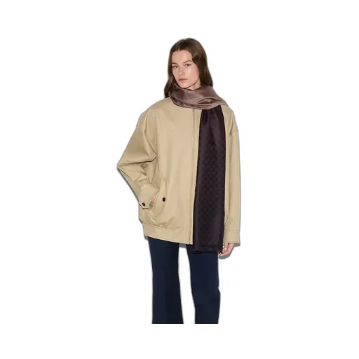 Gg Wool Silk Jacquard Stole