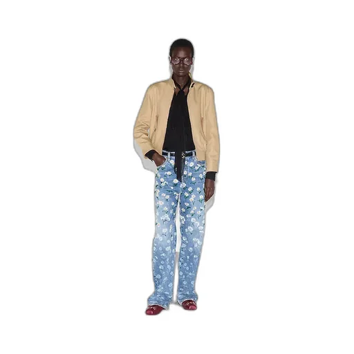 Embossed Cotton Drill Bomber Jacket