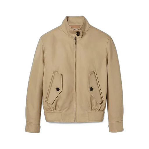 Embossed Cotton Drill Bomber Jacket