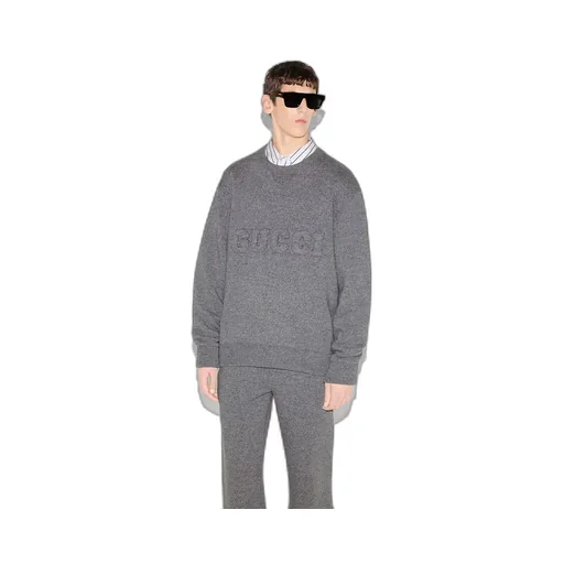 Embroidered Wool Knit Sweater