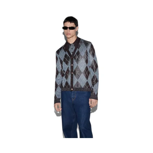 Lamé And Wool Cardigan