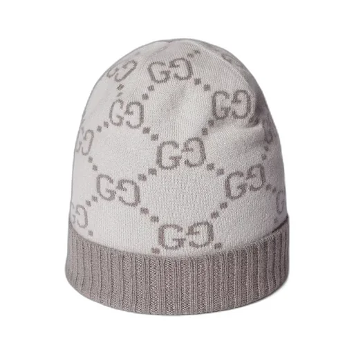 Gg Cashmere Jacquard Hat