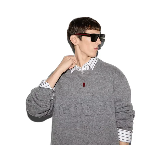 Embroidered Wool Knit Sweater