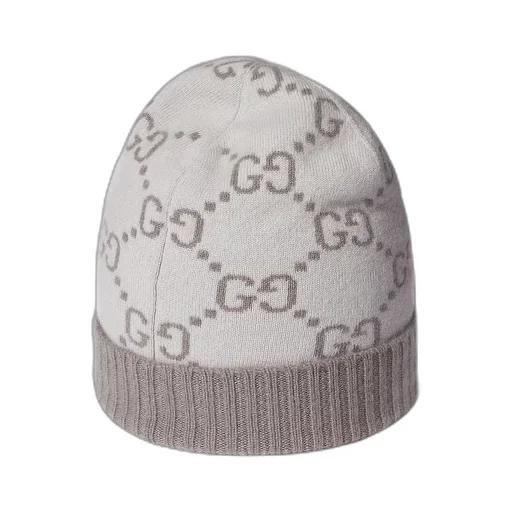 Gg Cashmere Jacquard Hat