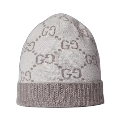 Gg Cashmere Jacquard Hat
