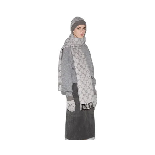 Gg Cashmere Jacquard Hat