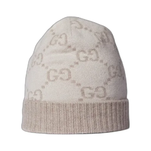 Gg Cashmere Jacquard Hat