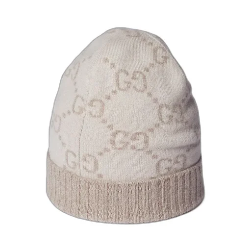 Gg Cashmere Jacquard Hat