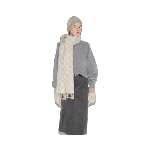 Gg Cashmere Jacquard Hat