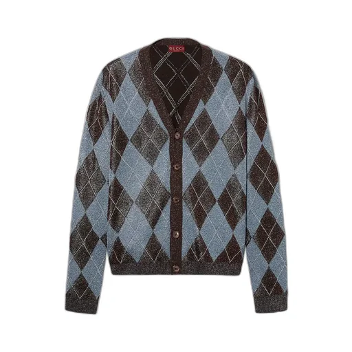 Lamé And Wool Cardigan