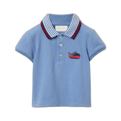 Baby Cotton Polo Shirt With Embroidery