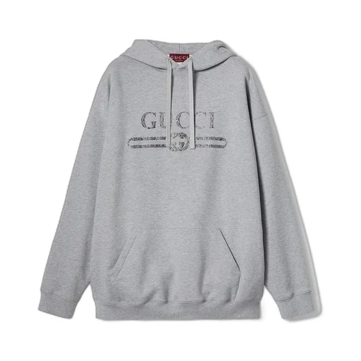 Embroidered Jersey Hooded Sweatshirt