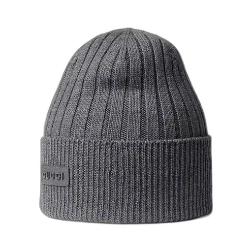 Rib Knit Wool Hat