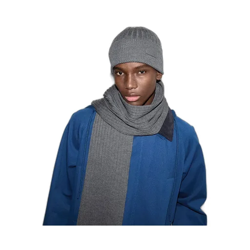 Rib Knit Wool Hat