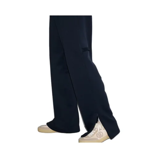 Wide Leg Nylon Jersey Trousers