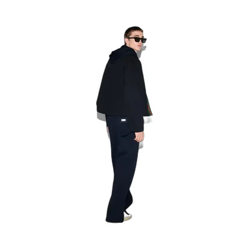 Wide Leg Nylon Jersey Trousers