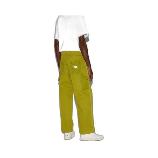 Heavy Cotton Canvas Pants With Label