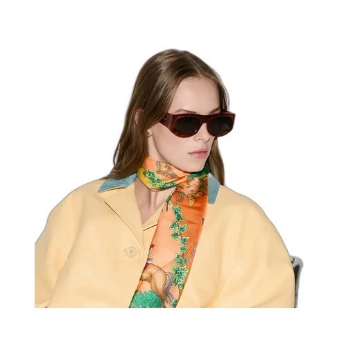 Allover Floral Print Silk Carré