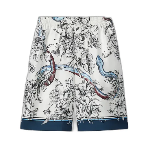 Printed Silk Shorts