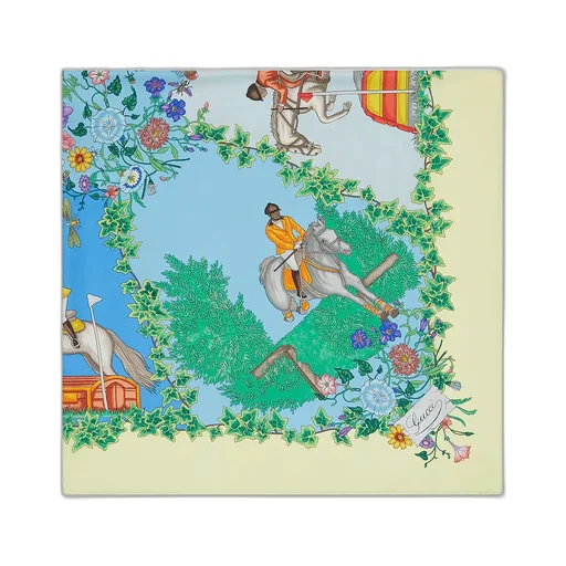 Allover Floral Print Silk Carré