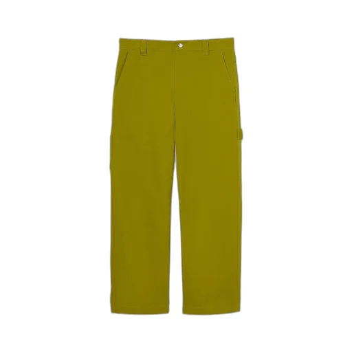 Heavy Cotton Canvas Pants With Label