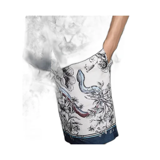 Printed Silk Shorts