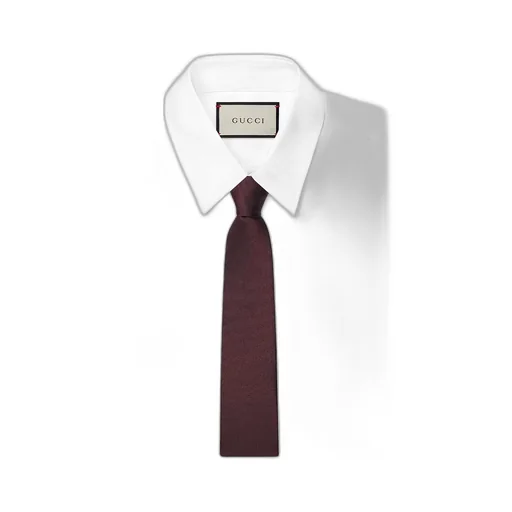 Silk Jacquard Tie With Gucci Crest