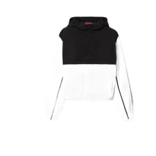 Gg Nylon Hooded Zip Jacket