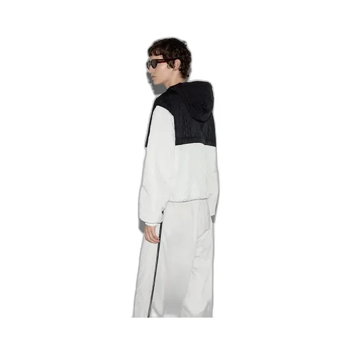 Gg Nylon Hooded Zip Jacket