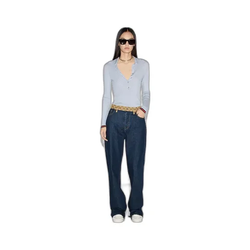 Cashmere And Silk Polo Top With Web