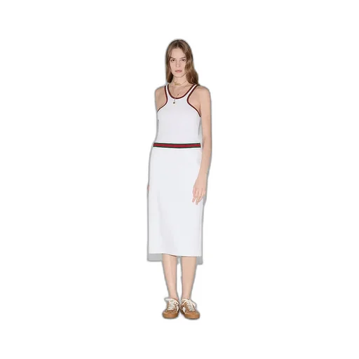 Cotton Jersey Skirt With Web